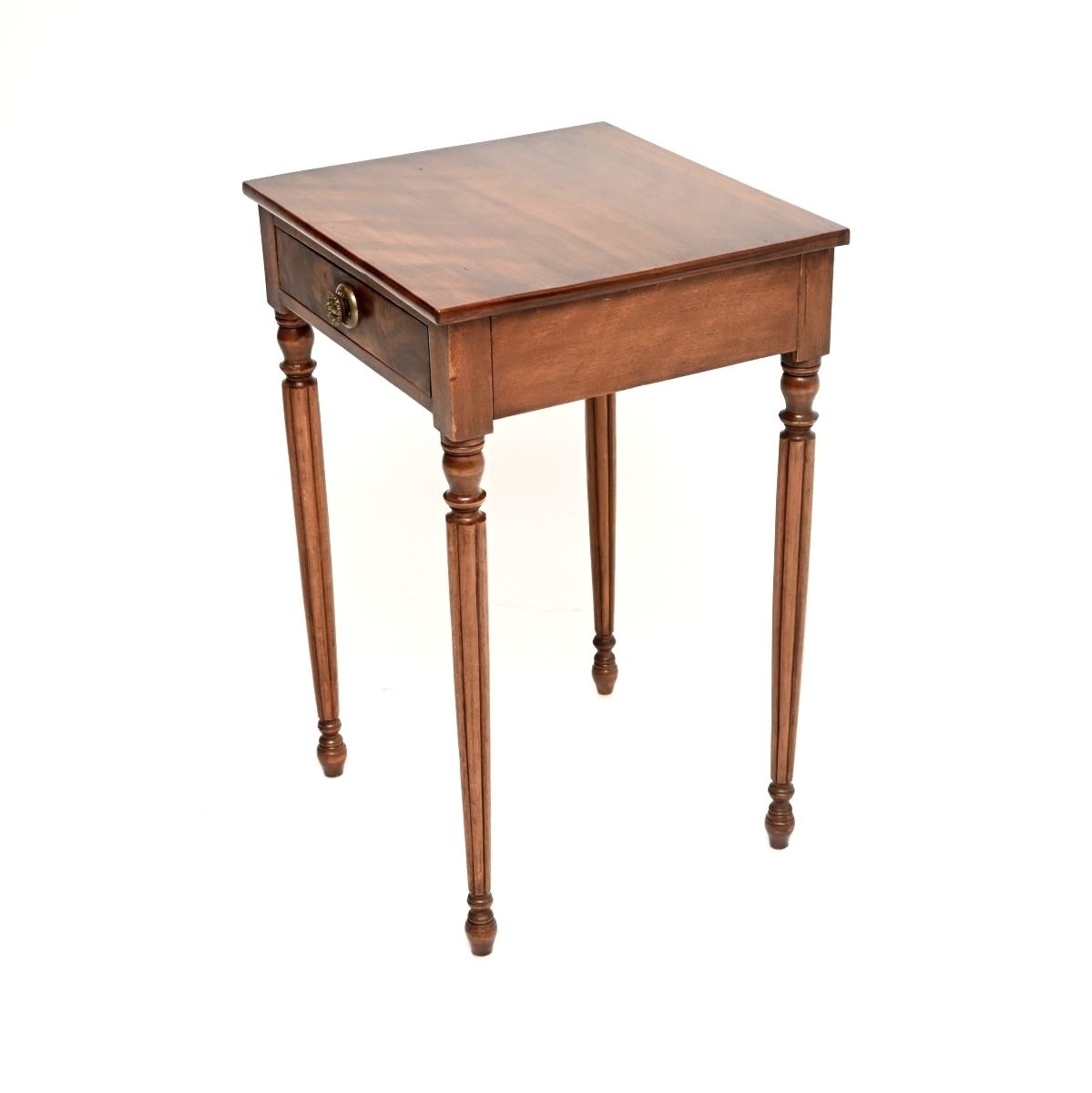 Antique Georgian Period Walnut Side Table photo vintage