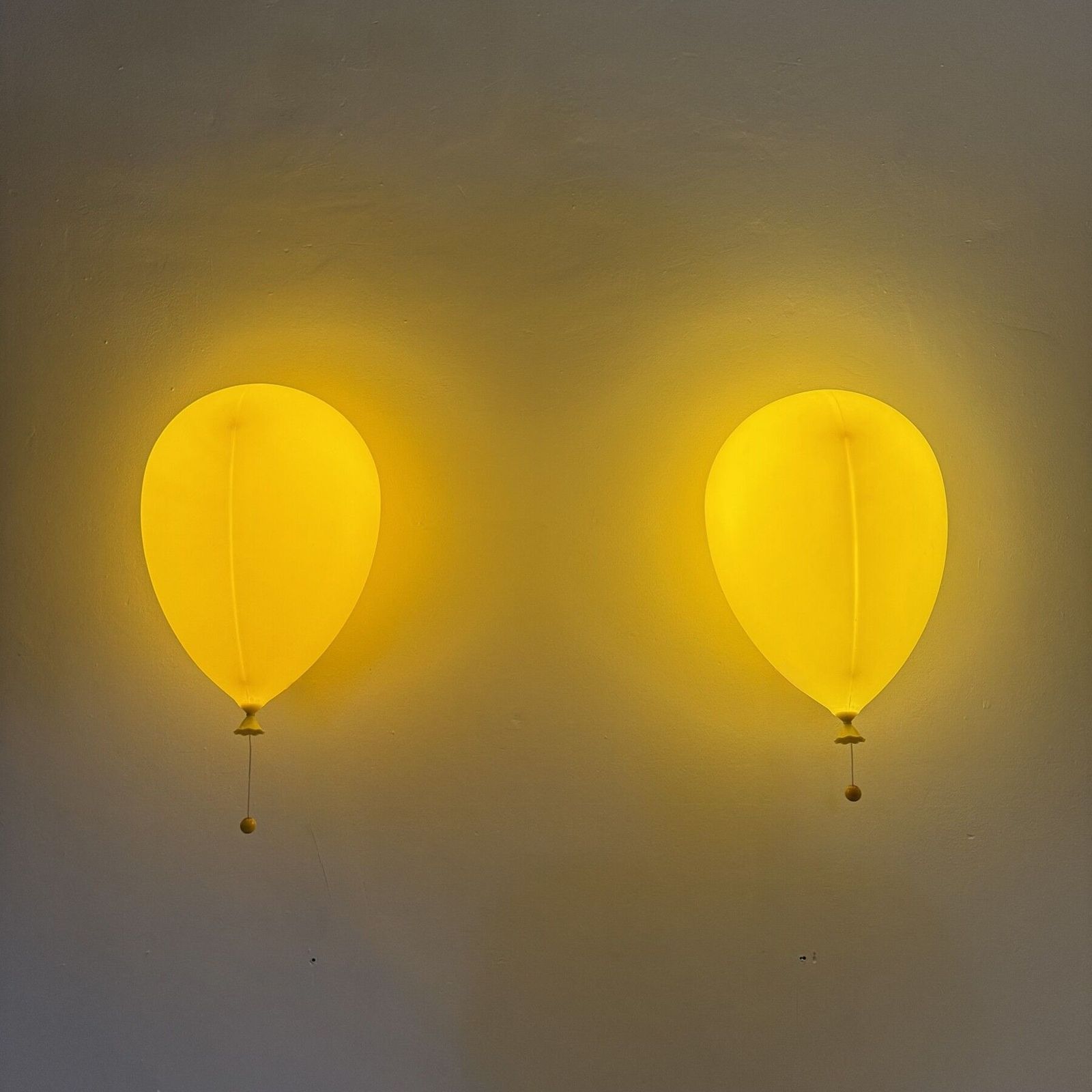 Pair Of Large Palloncino Wall Lamps By Yves Christin For Bilumen, 1984 photo buy