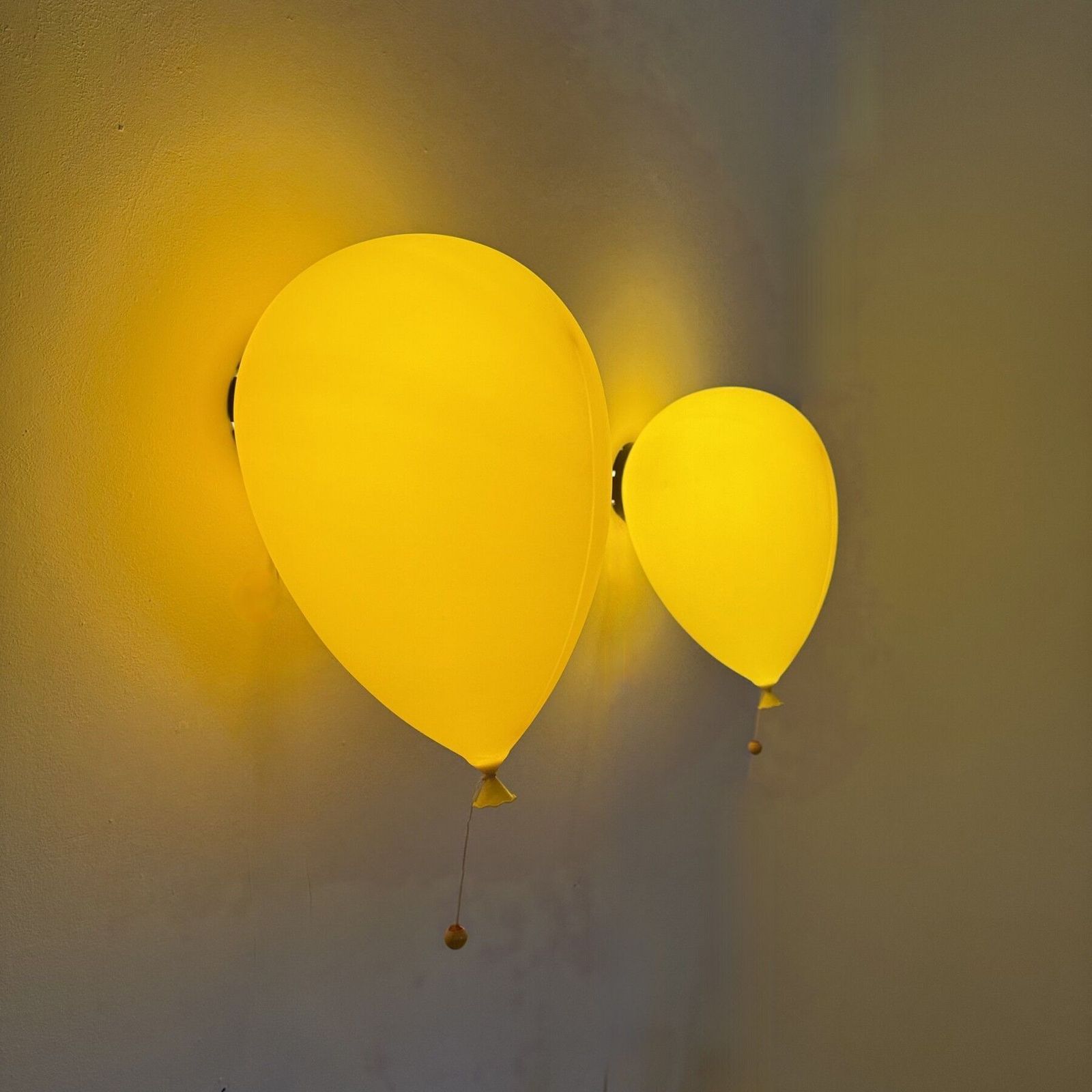 Pair Of Large Palloncino Wall Lamps By Yves Christin For Bilumen, 1984 photo vintage