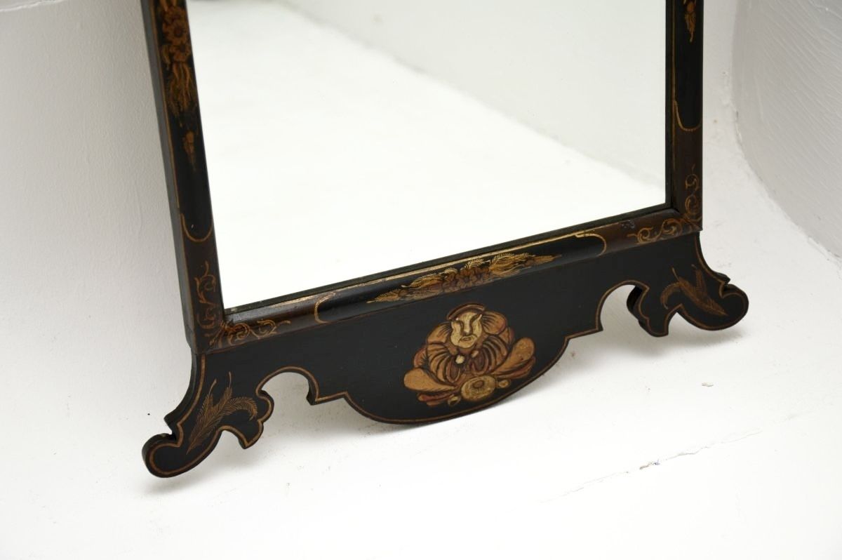 Antique Georgian Period Lacquered Chinoiserie Mirror photo buy