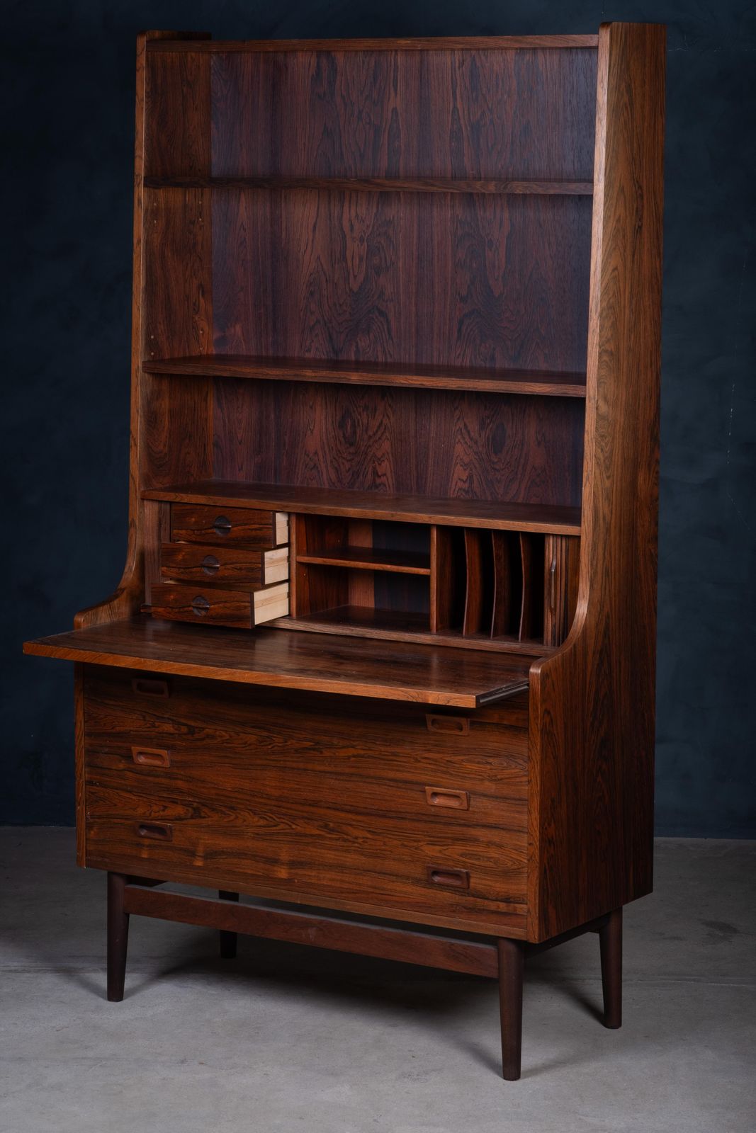 Rosewood Bookcase By Johannes Sorth For Nexø Møbelfabrik, 1960s photo Furniture