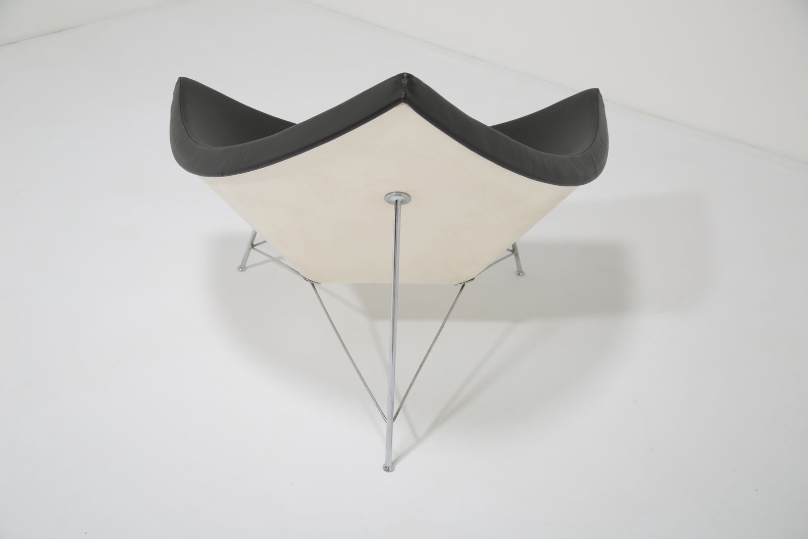 Iconic Black Leather And Fiberglass Lounge Chair 'Coconut' By George Nelson For Vitra photo Furniture