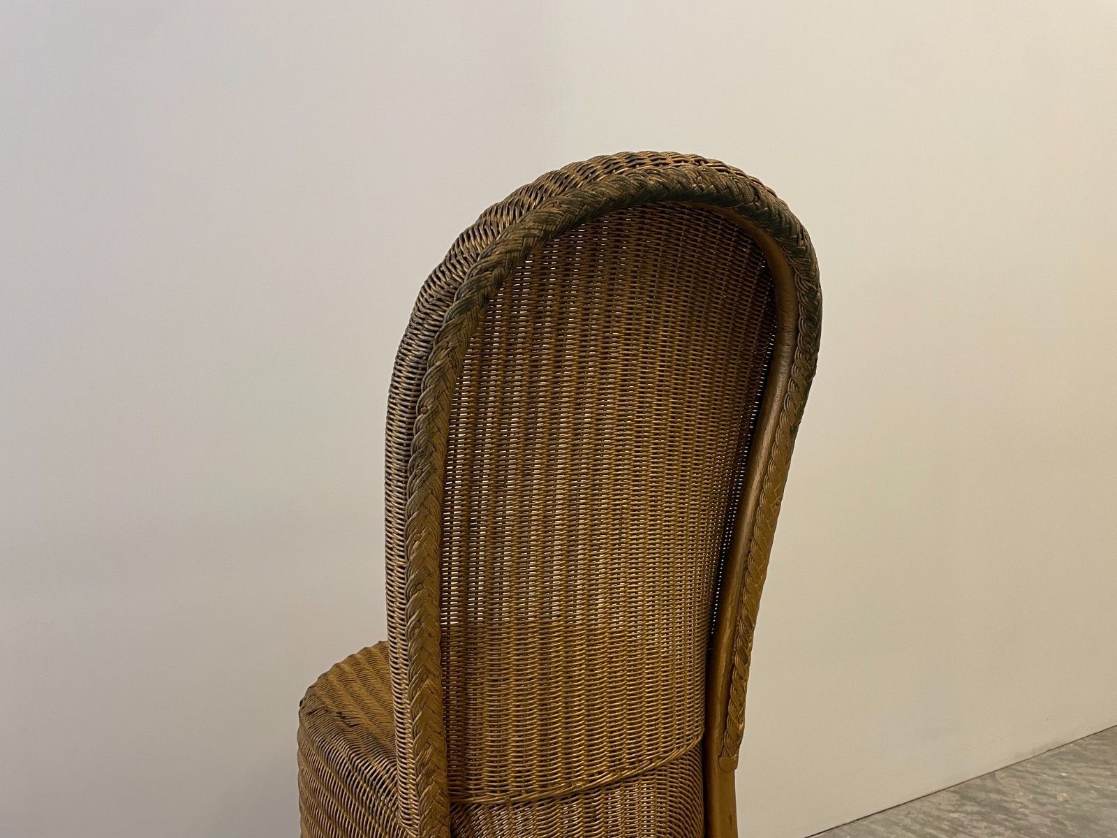 photo for sale Vintage Circa 1930s Lloyd Loom Original Gold Painted Occasional Dining Chair