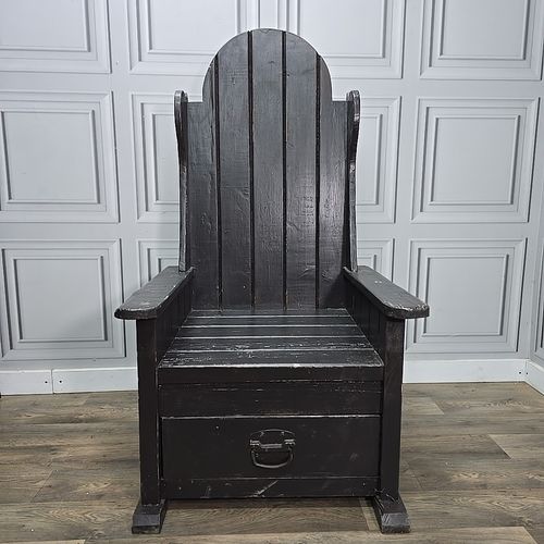 Antique Style Lambing Chair Seat Rustic Vintage Solid Wooden Reclaimed Welsh photo buy