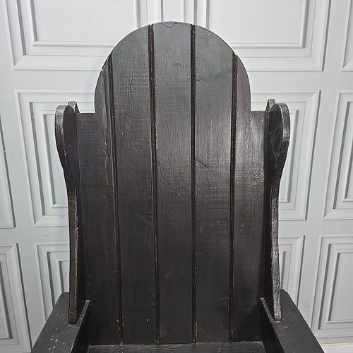 Furniture Antique Style Lambing Chair Seat Rustic Vintage Solid Wooden Reclaimed Welsh photo