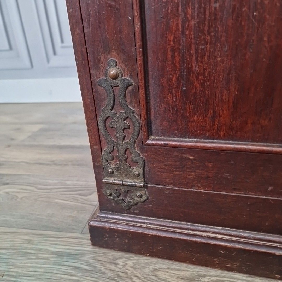 Antique Bedside Table Coal Scuttle Cabinet Wooden Purdonium Edwardian photo Furniture
