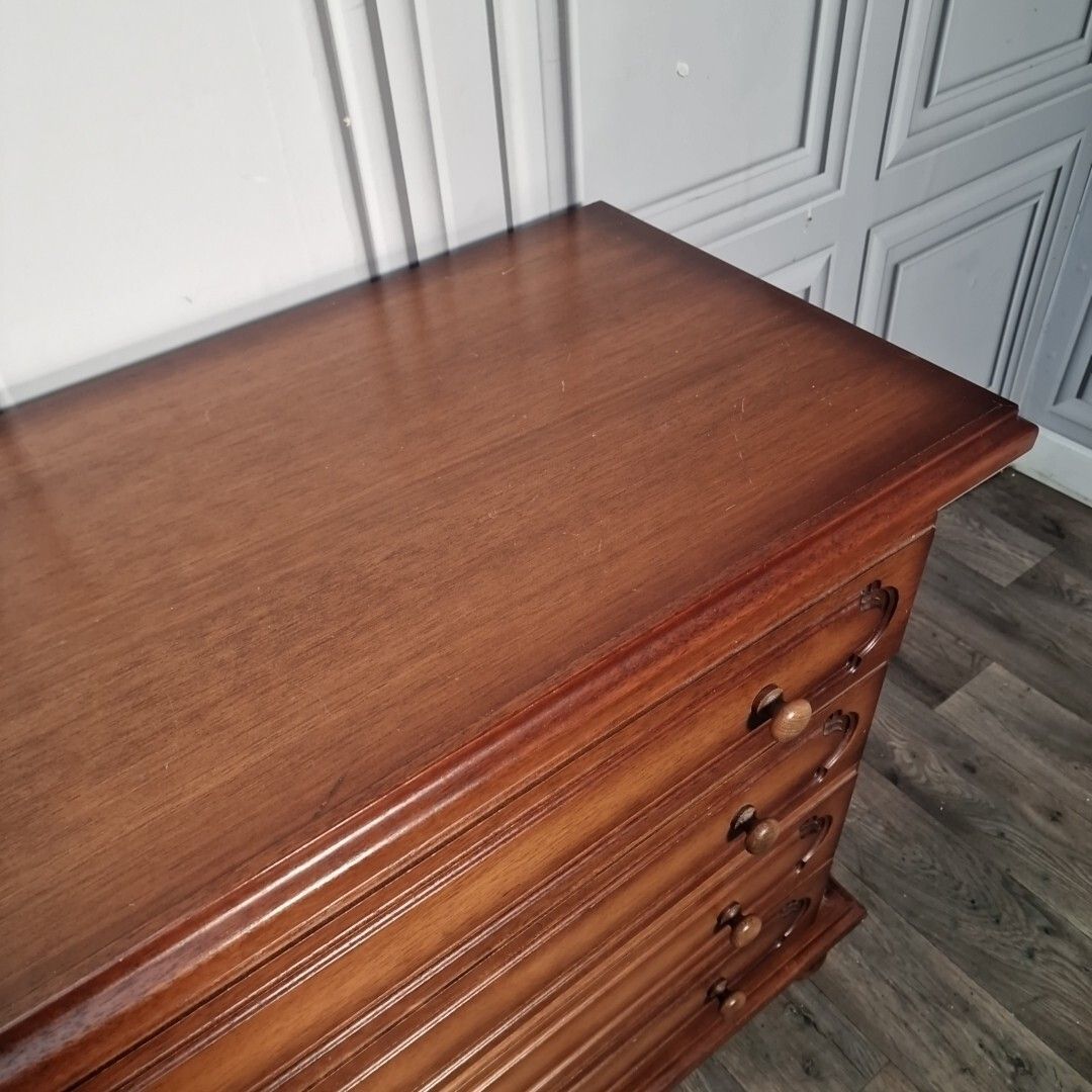 photo for sale Vintage Chest Of Drawers Mid Century Danish Sideboard Cabinet Solid Wooden
