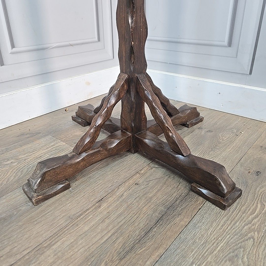 Lighting Antique Wood Standard Lamp Gothic Revival Arts & Crafts Floor Light For Rewiring photo