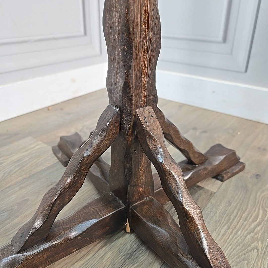 photo buy Antique Wood Standard Lamp Gothic Revival Arts & Crafts Floor Light For Rewiring