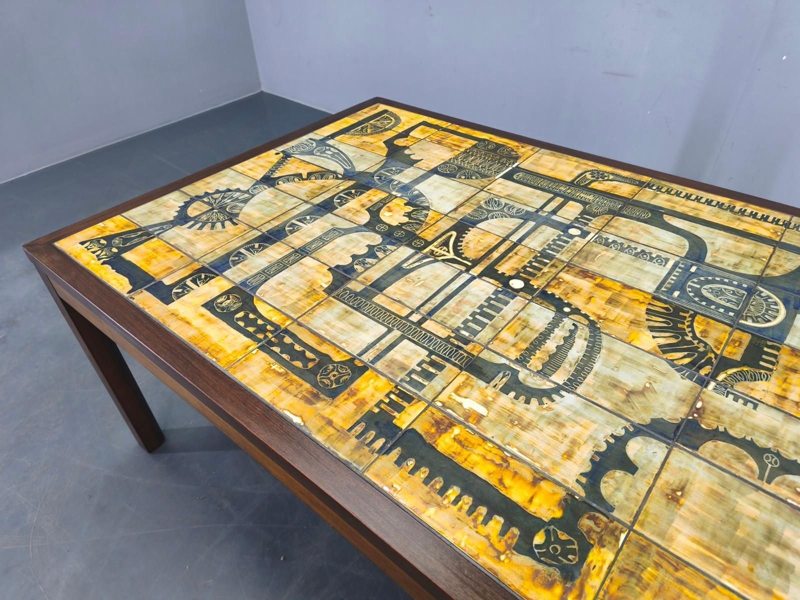 Haslev Wood And Tile Coffee Table By Otto Detlefsen, 1960s photo buy