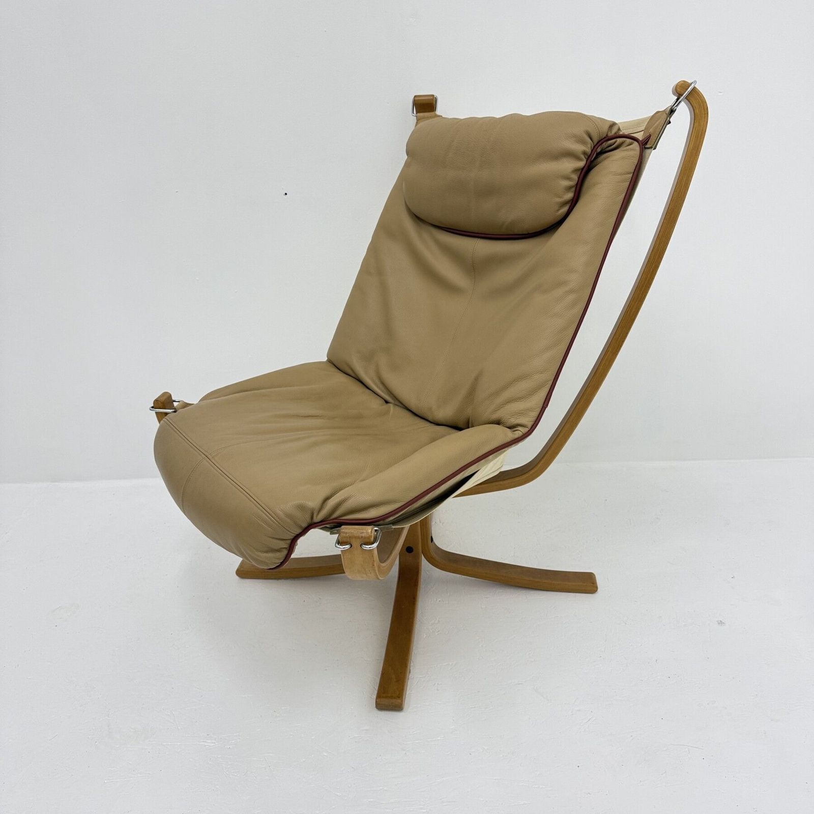 Falcon Leather Lounge Chair By Sigurd Ressel For Vatne Møbler 1970s photo vintage