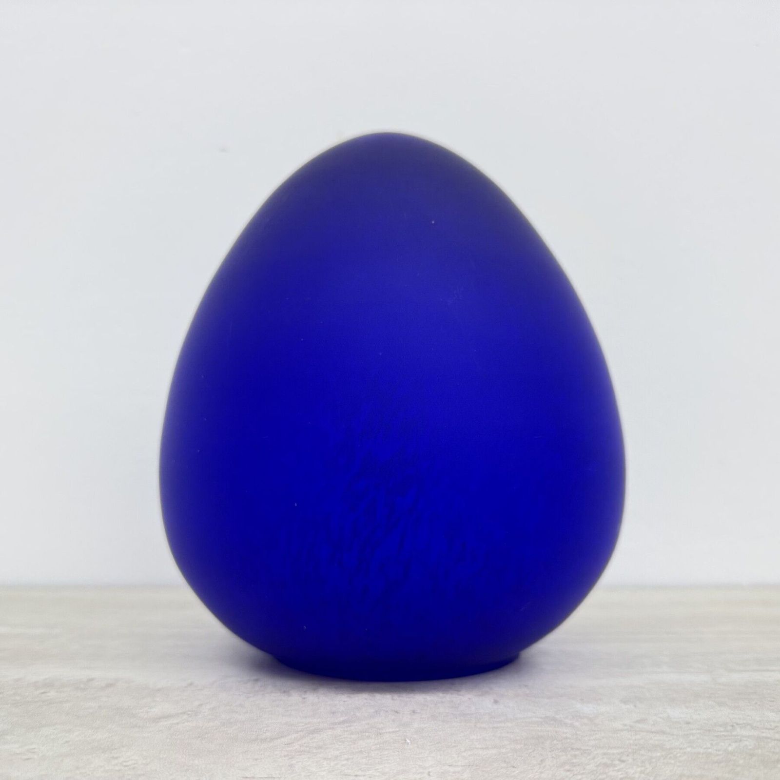 Mid Century Design Tafelamp Van Blauw Glas In Eivorm, Jaren 1970 photo buy