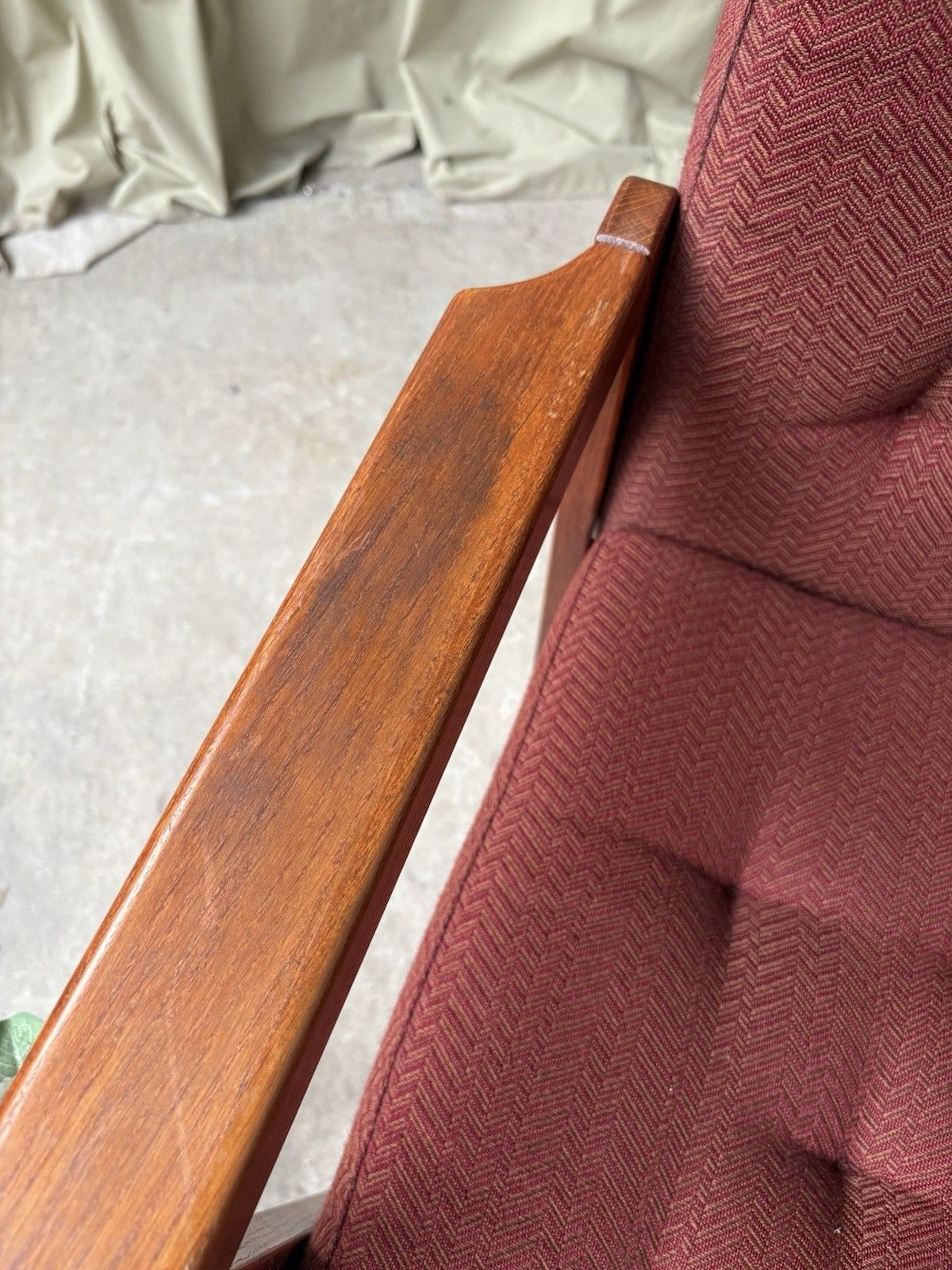 Furniture Vtg Late Mid Century Oak Chair Side Armchair  Danish Scandi Retro R1087 photo
