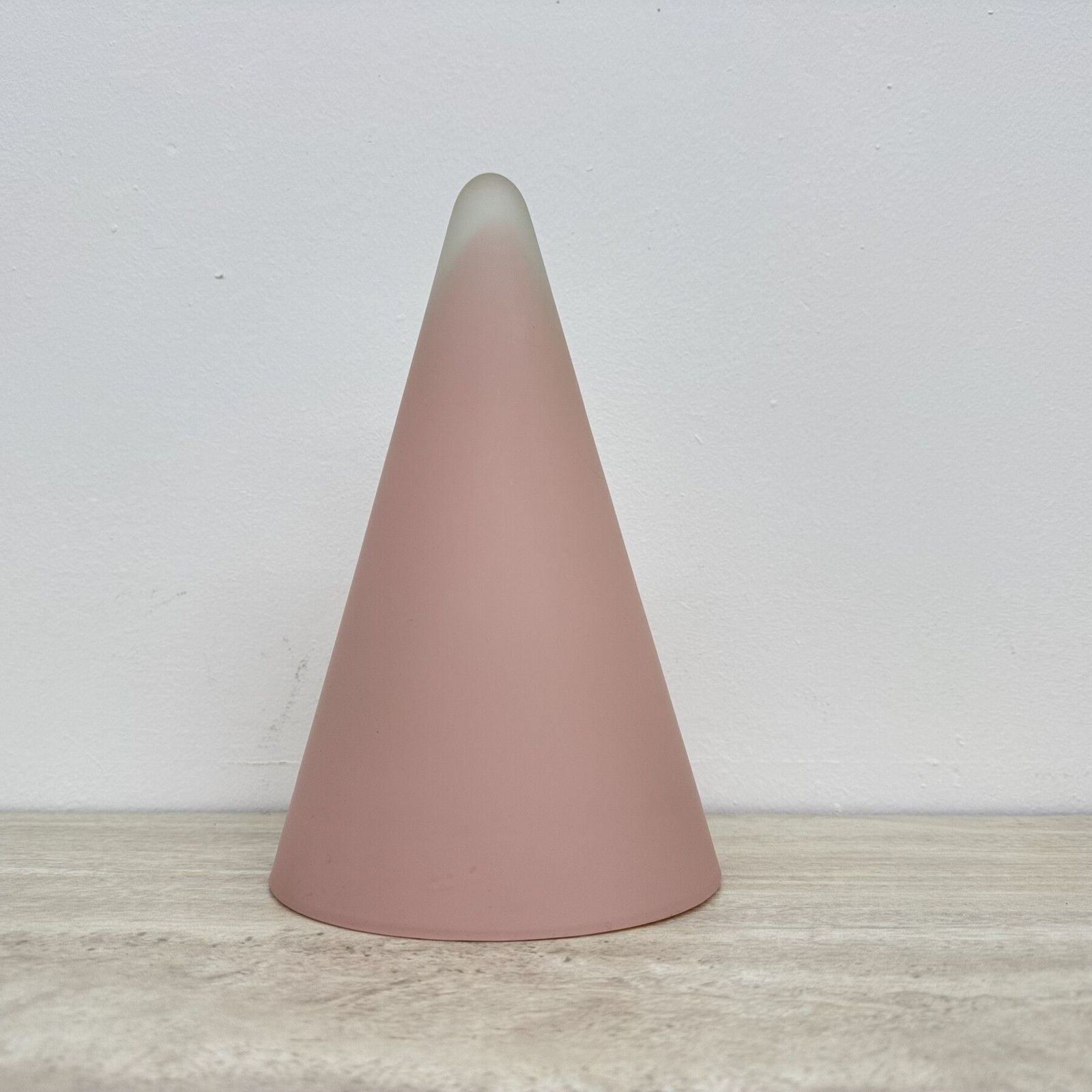 photo for sale Matte Pink Glass Sce Teepee Table Lamp 1970's France