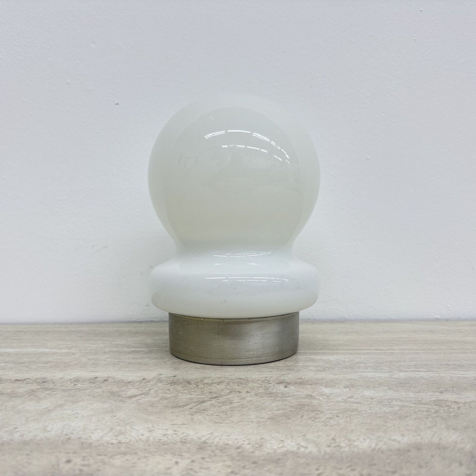 Mid Century Glazen Tafellamp, Jaren 1970, Italië