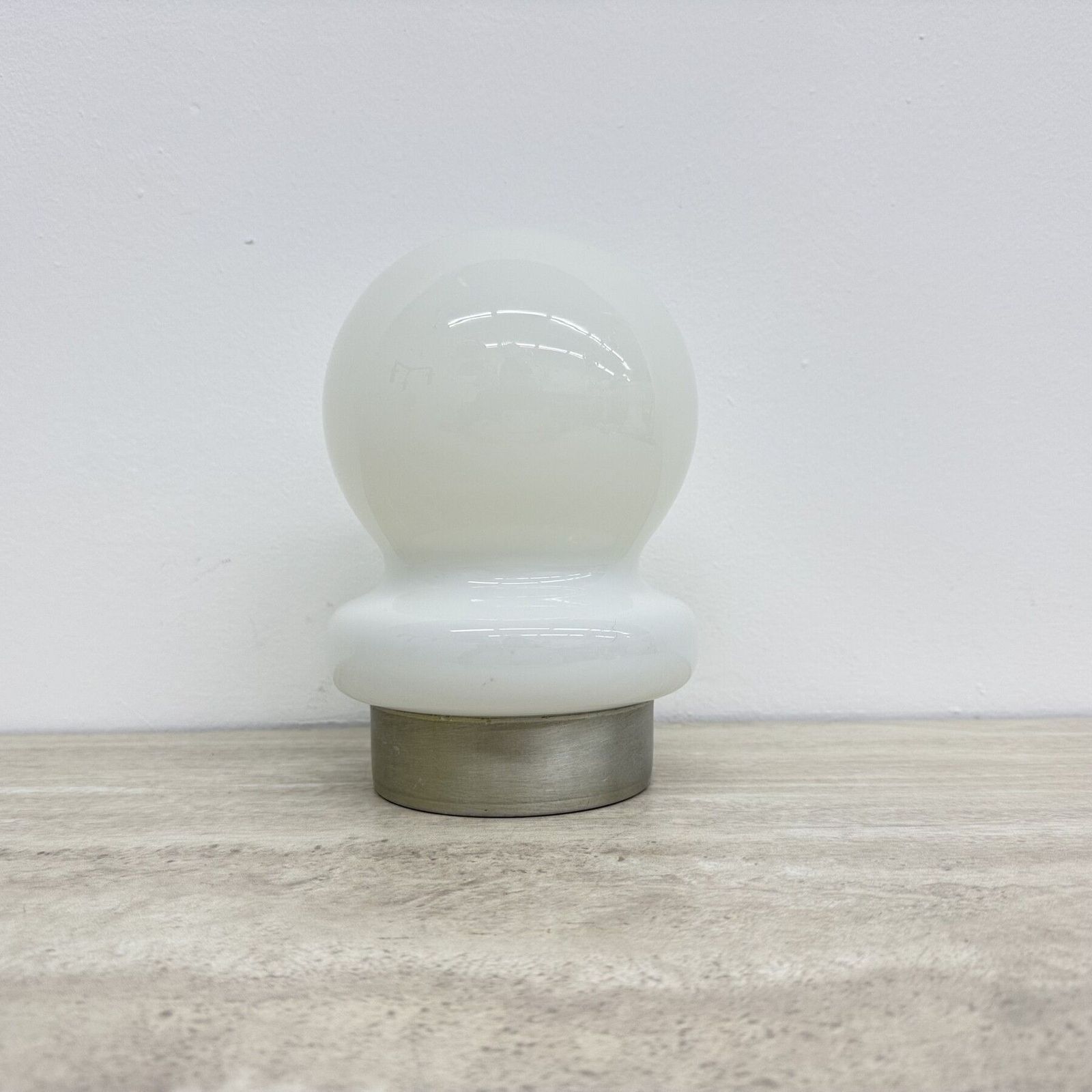 Mid Century Glazen Tafellamp, Jaren 1970, Italië photo for sale