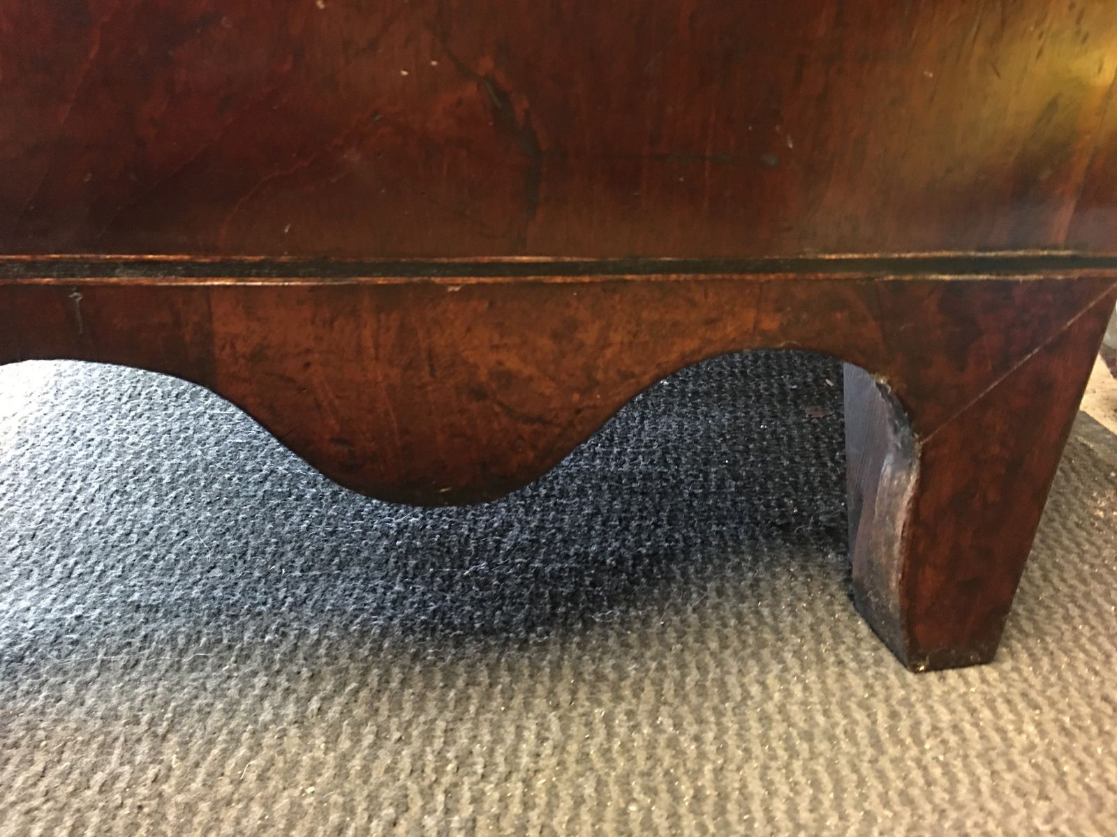 Original Antique Mahogany Inlaid Banding Bureau, 1820 1830 photo Furniture
