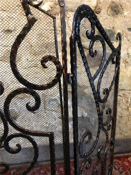 Beautiful Copper Fire Screen Fire Guard. 0421 photo vinterior