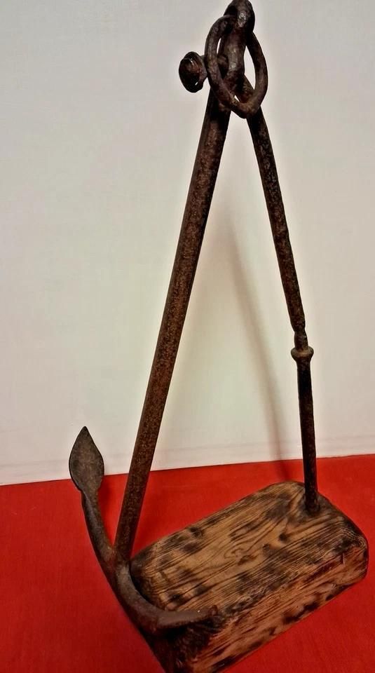 Antique Ship Anchor Mounted On A Driftwood Oak Piece Lovely Display Feature photo furniture