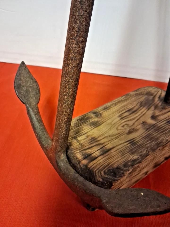 Antique Ship Anchor Mounted On A Driftwood Oak Piece Lovely Display Feature photo buy