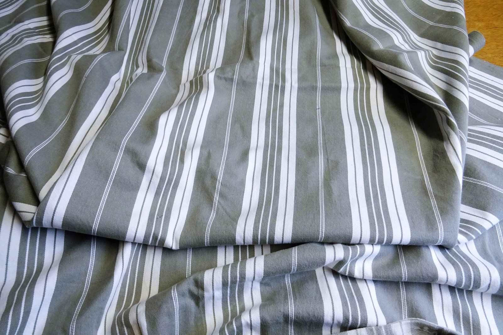 photo for sale Four Metres Of French Grey Stripe Cotton Twill Ticking