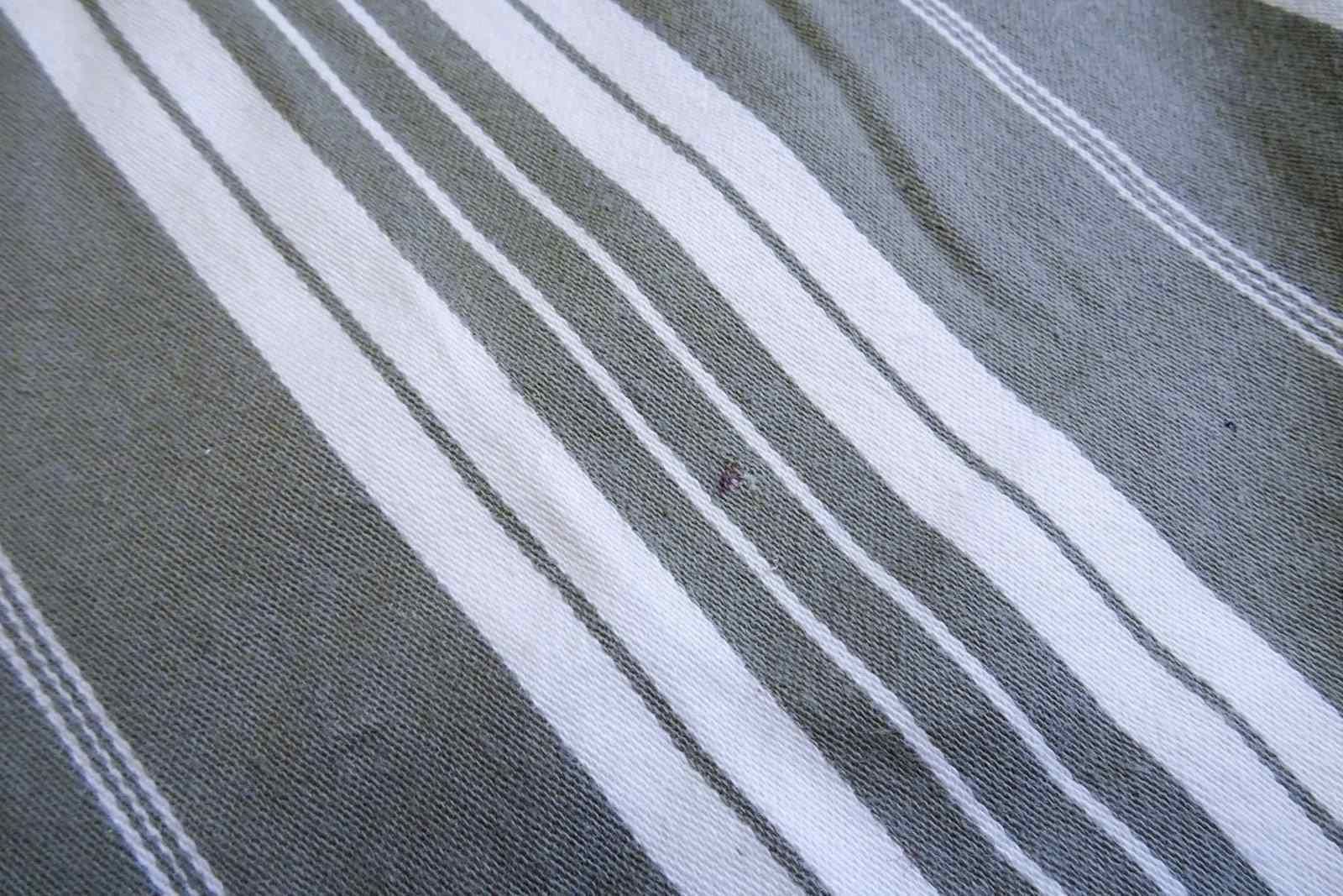 75.0 Four Metres Of French Grey Stripe Cotton Twill Ticking photo