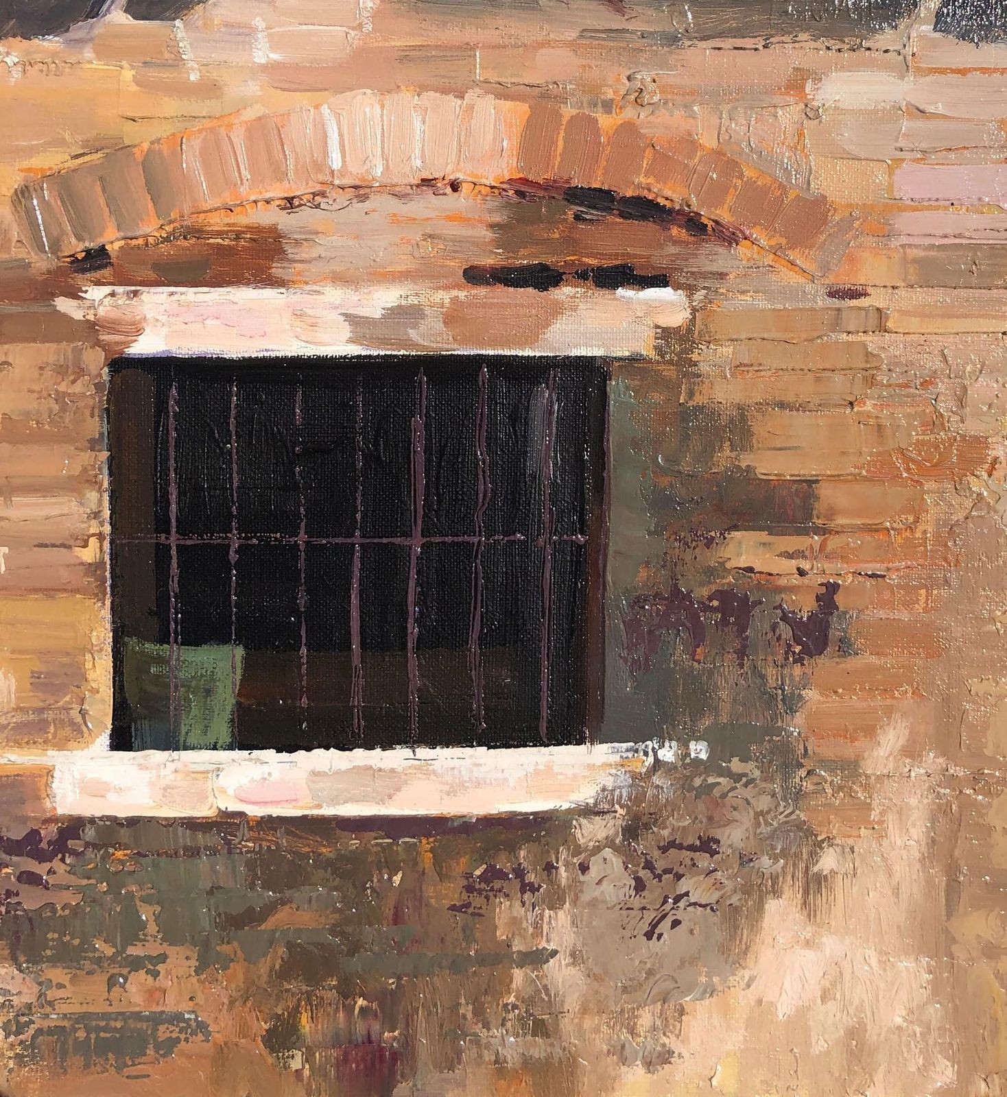 Josep Maria Vayreda Canadell Window Of Venice, Original Oil Painting On Canvas C.1985 photo Art