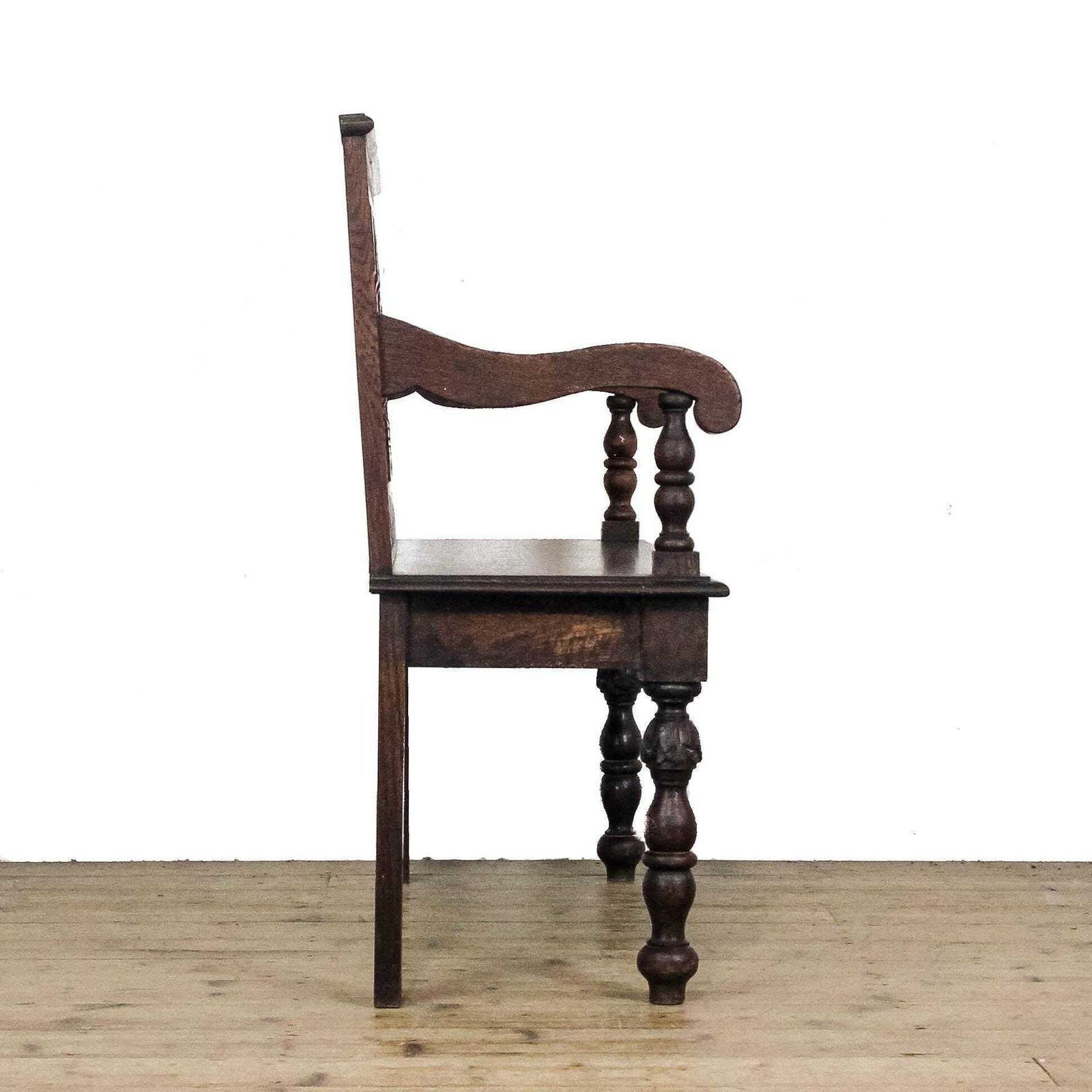 Antique Victorian Carved Oak Hall Bench | Antique Tables | Benches | Oak Bench | Antique Bench | Antique Oak Tables photo for sale