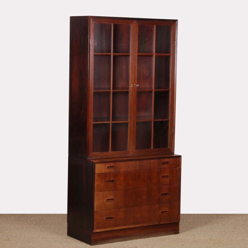 Rosewood Display Cabinet/Bookcase By Lyby Mobler, 1960