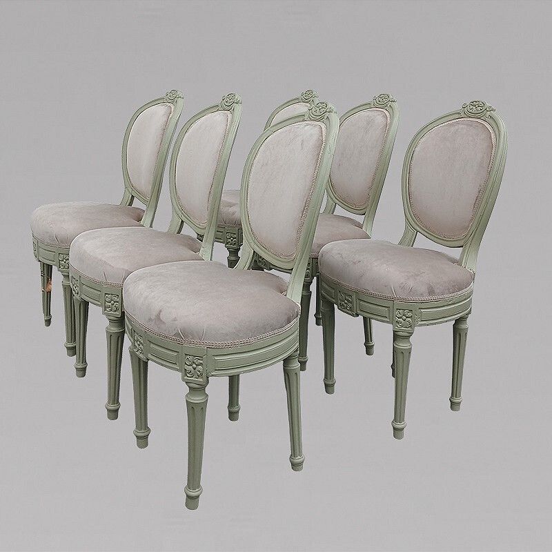 Set Of Six Louis XVI Period Chairs photo for sale