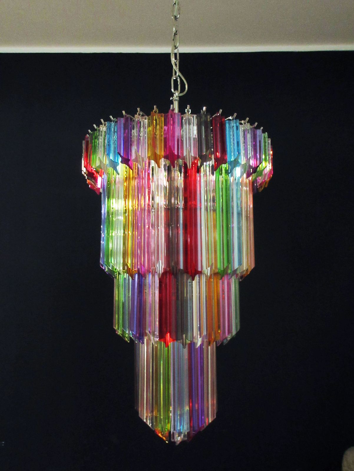 photo buy Murano Glass Chandelier    111 Multicolor Quadriedri
