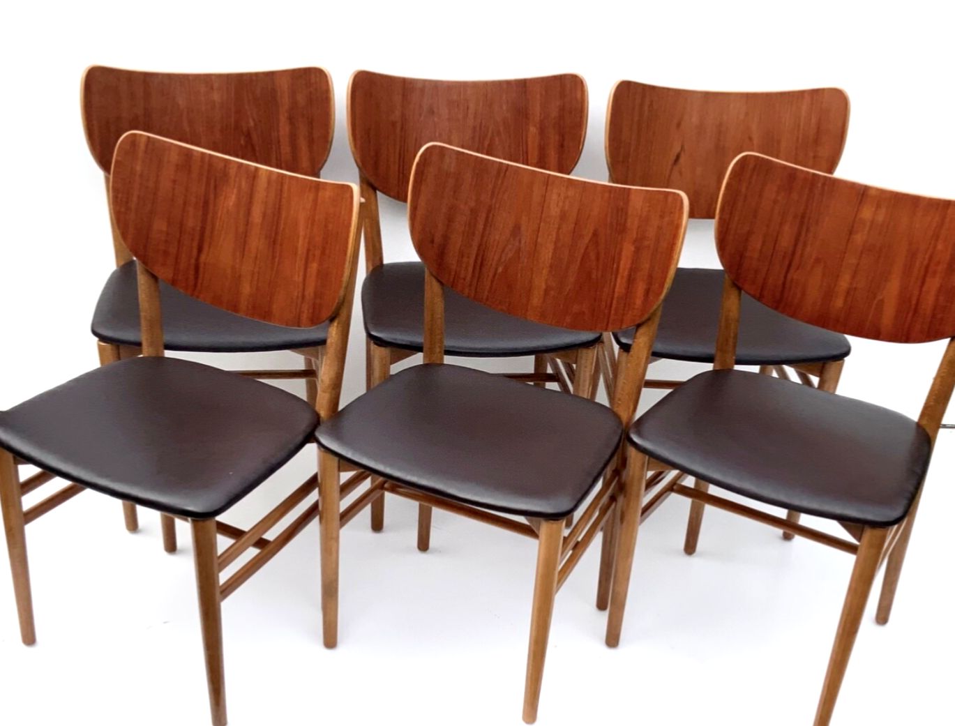 Danish Dining Chairs Set Of 6 By Niels And Eva Koppel Slagelse Mobelfabric 1950s photo 2991.0