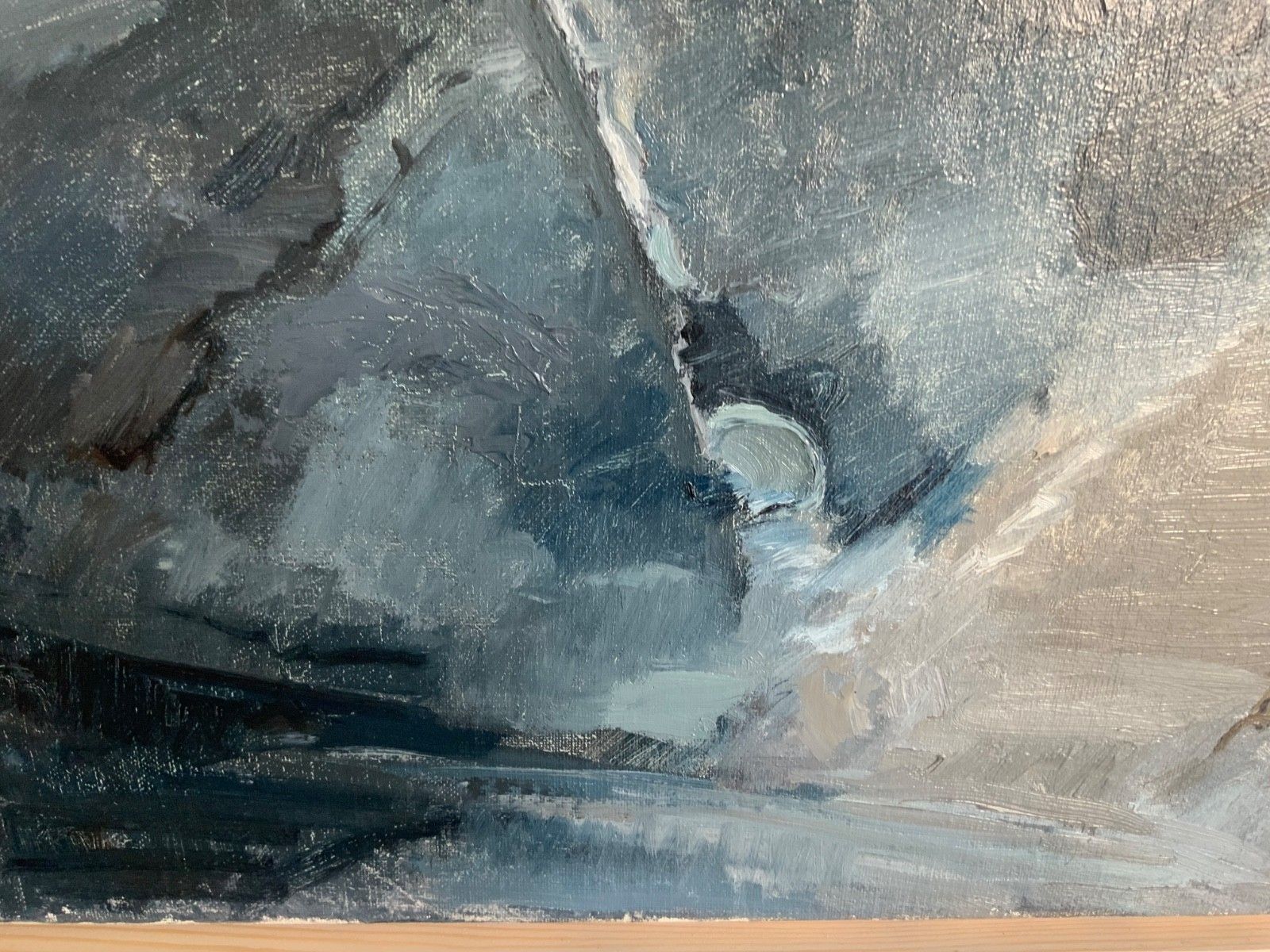 photo for sale Oil Painting On Canvas, Contemporary Abstract, M.Sjolund 1983