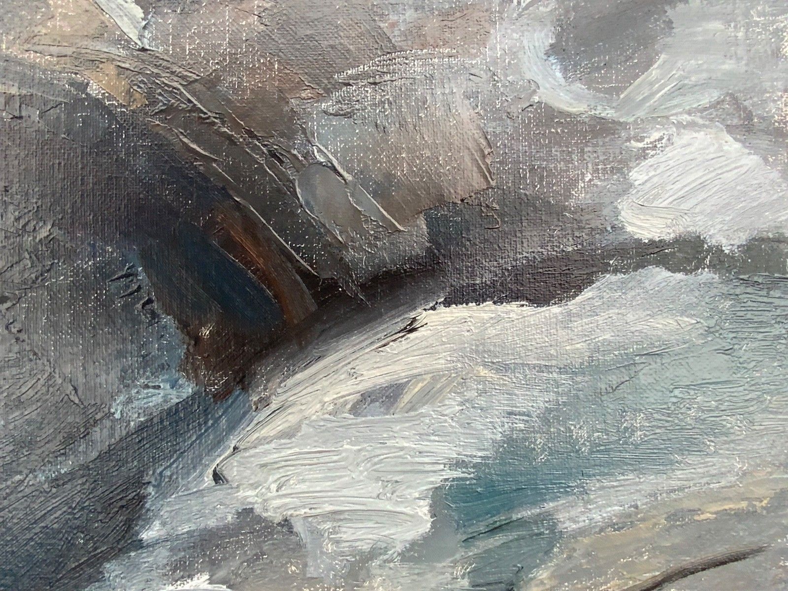photo buy Oil Painting On Canvas, Contemporary Abstract, M.Sjolund 1983
