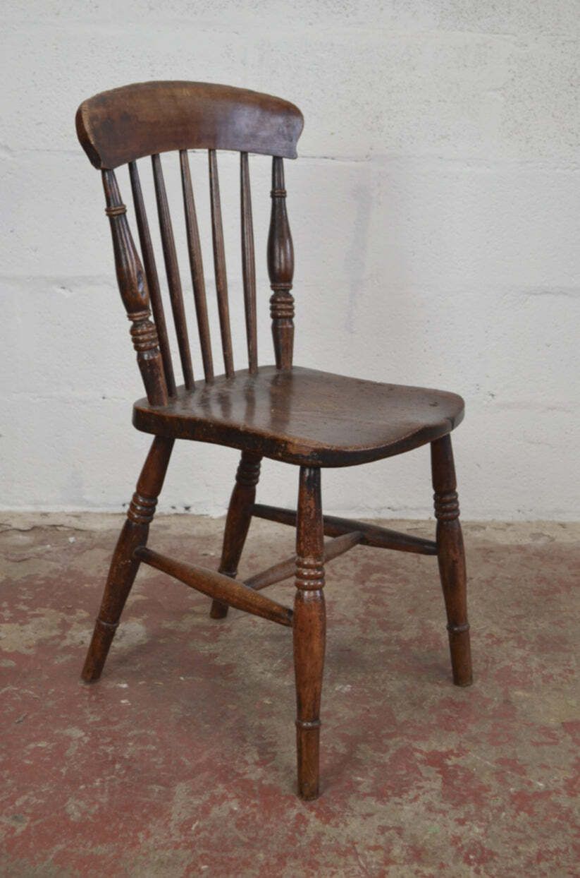 A 19th Century Farmhouse/Country Cottage Spindle Back Chair