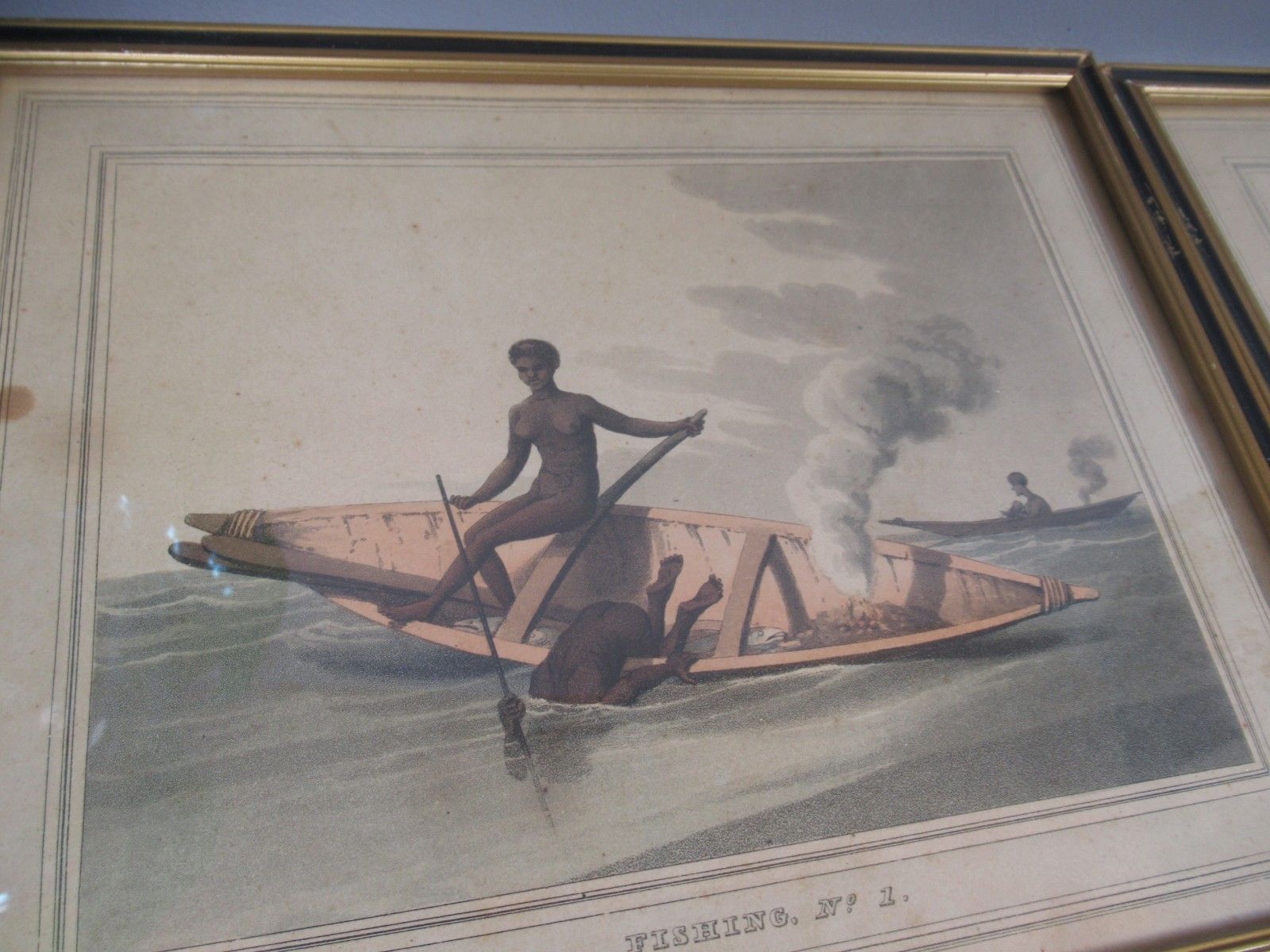 photo for sale 1813 M Dubourg Set 4 Prints New South Wales Indigenous Scenes Aquatint Antique
