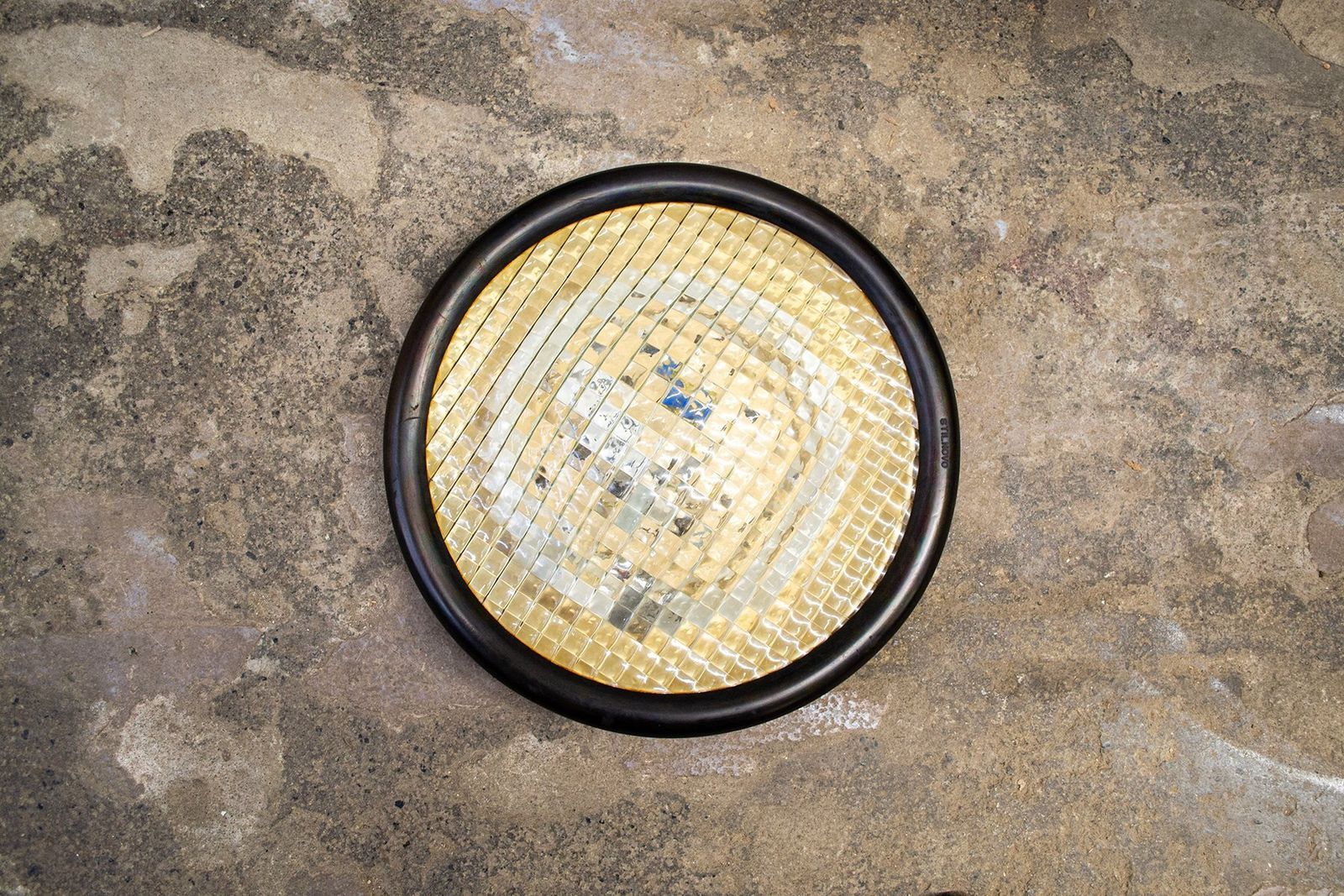 Italiaanse Prismatische Glazen Plafondlamp Van Stilnovo, Ca. Jaren 1970
