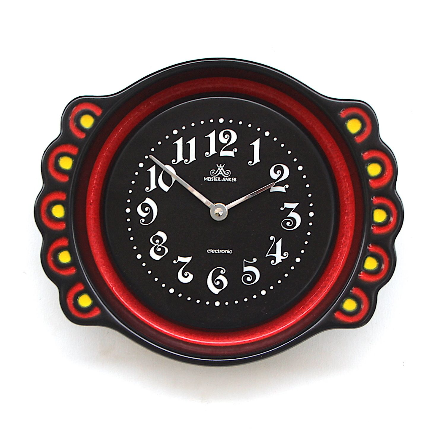 1970s West German Ceramic Vintage Wall Clock. Fully Guaranteed. London Timepiece.