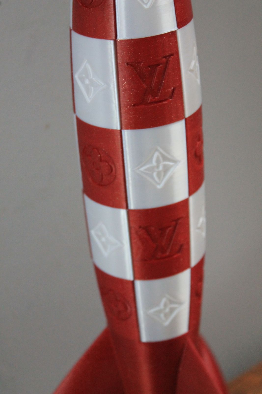photo furniture Rare Louis Vuitton Monogram Mascot Large Rocket Shop Window Art Advertising Sign Lv Space Press Rocket French Object Interior Design Vivienne Doudou