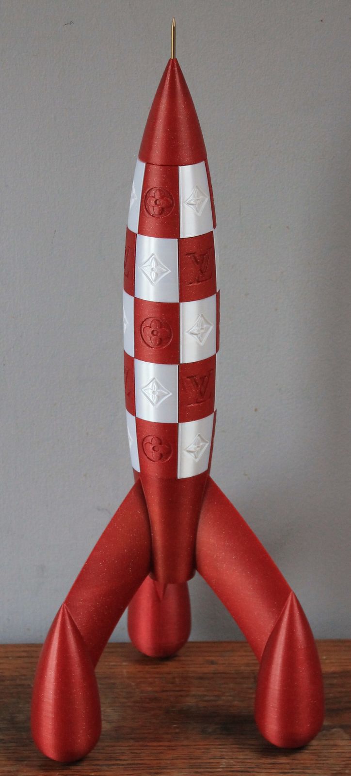 Rare Louis Vuitton Monogram Mascot Large Rocket Shop Window Art Advertising Sign Lv Space Press Rocket French Object Interior Design Vivienne Doudou photo buy