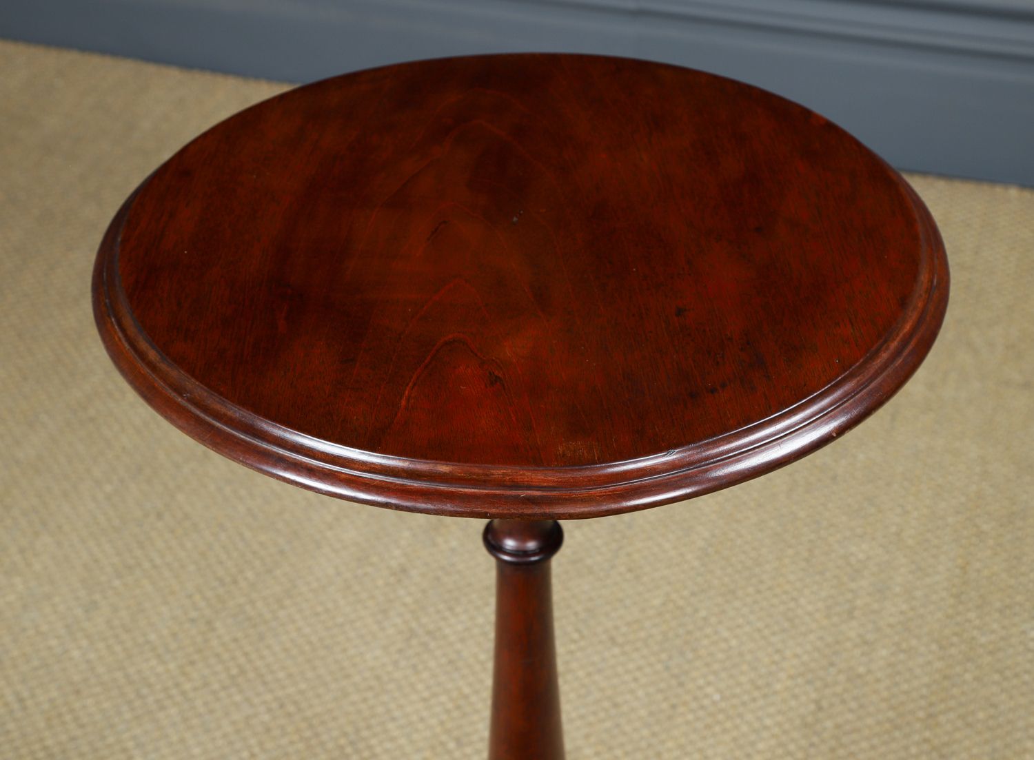 Small Antique English William IV Mahogany Circular Round Wine / Centre / Occasional / Lamp Pedestal Table (Circa 1835) photo Furniture