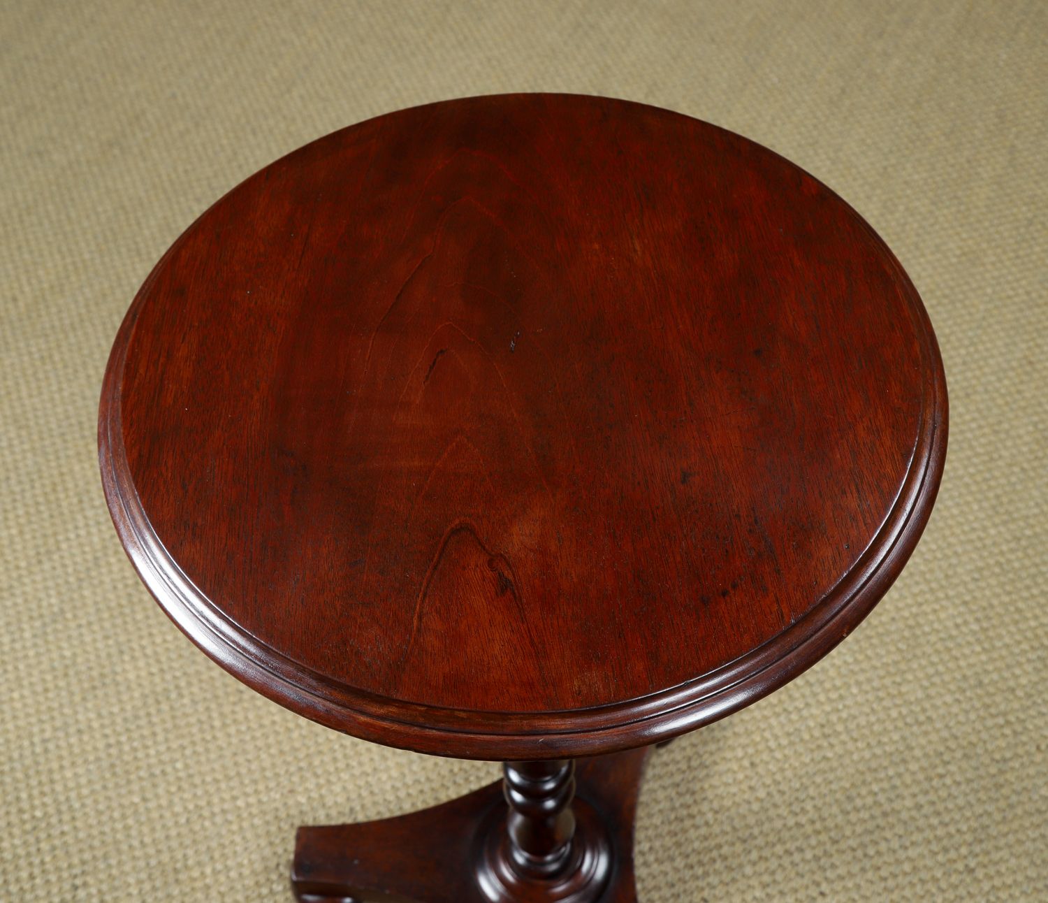 Small Antique English William IV Mahogany Circular Round Wine / Centre / Occasional / Lamp Pedestal Table (Circa 1835) photo 590.0