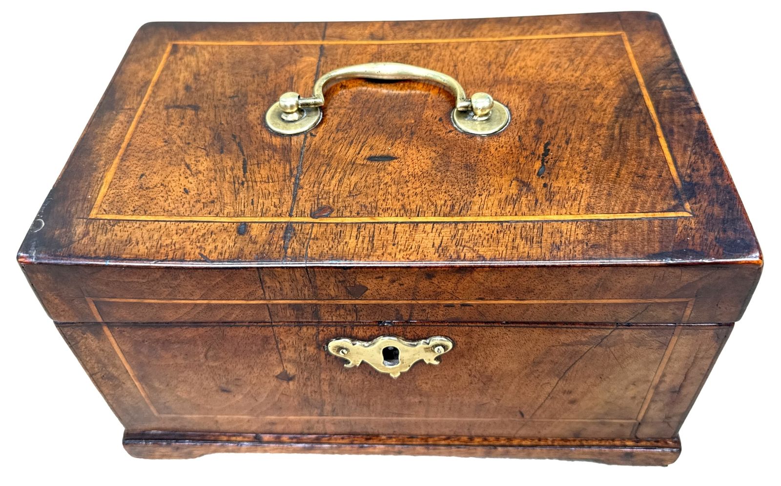 Georgian Walnut Rectangular Tea Caddy 18th Century (England, Circa 1740) photo furniture