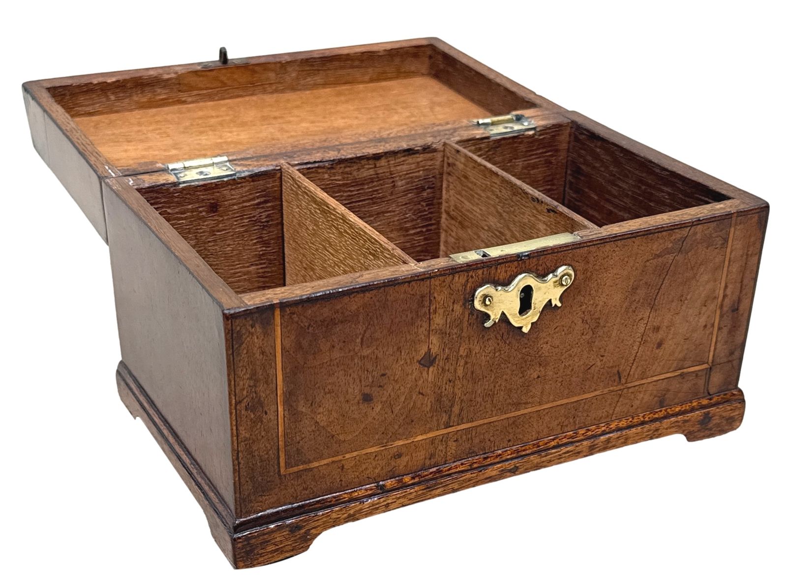 Georgian Walnut Rectangular Tea Caddy 18th Century (England, Circa 1740) photo 1195.0