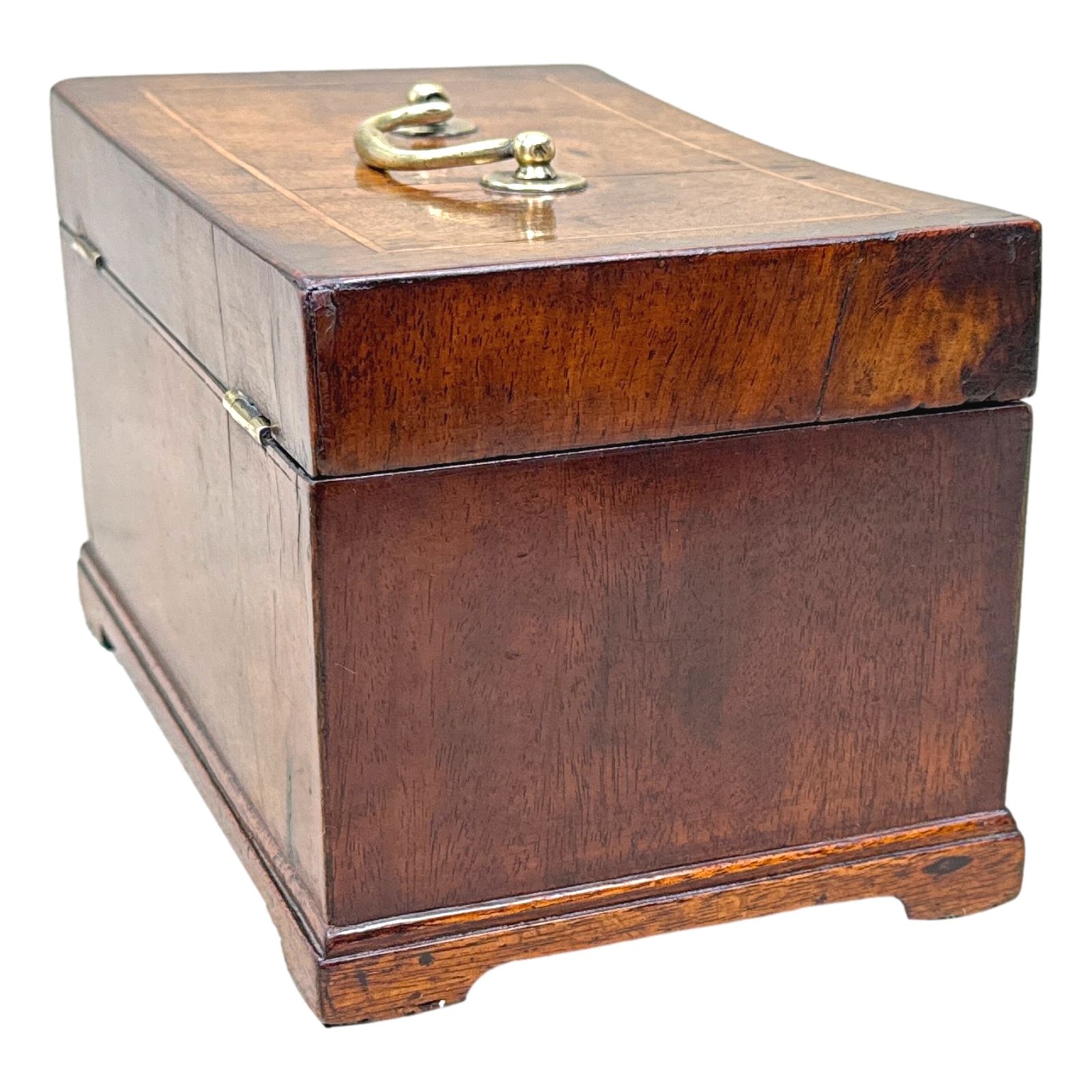 Georgian Walnut Rectangular Tea Caddy 18th Century (England, Circa 1740) photo vintage