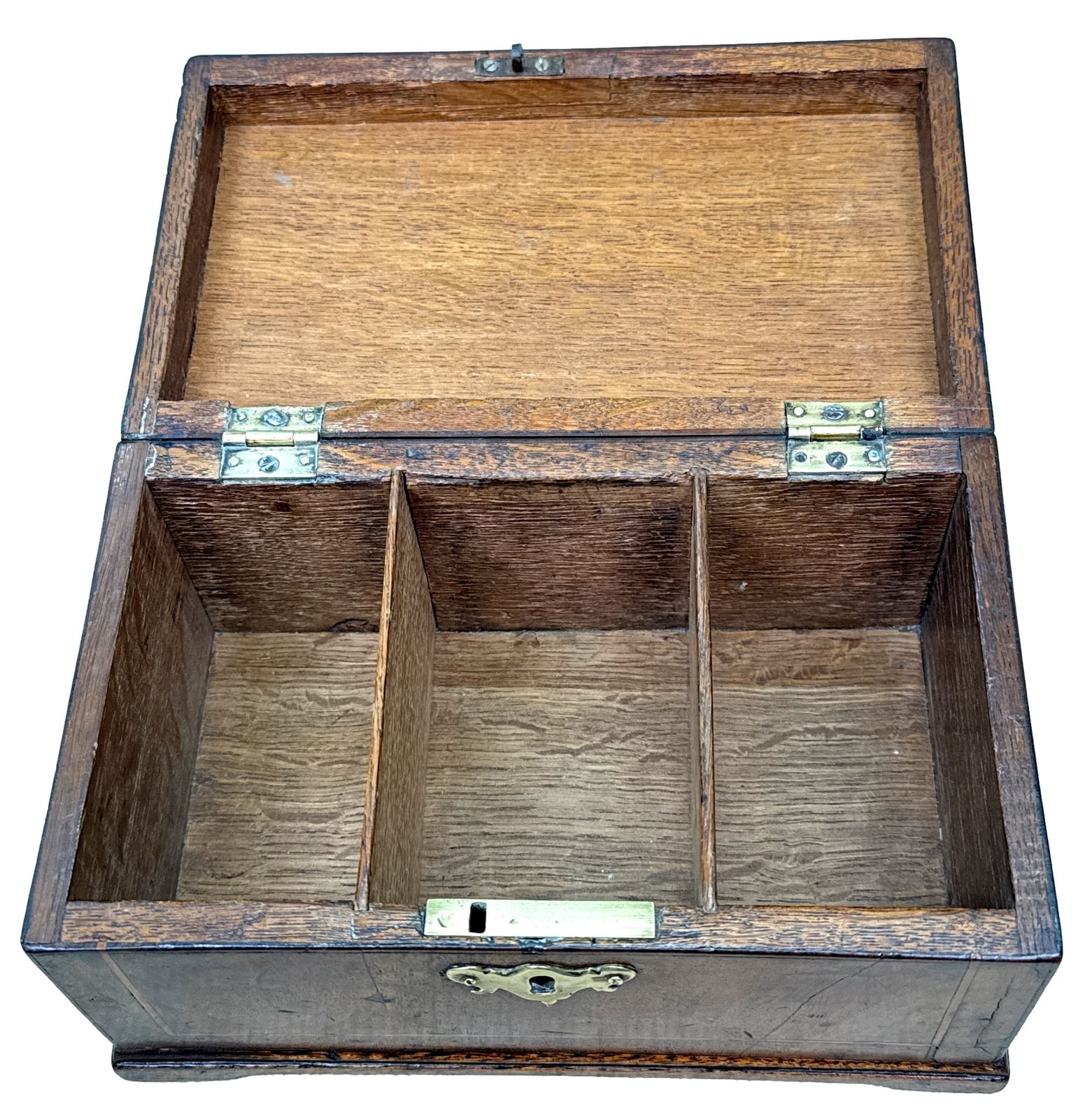 photo for sale Georgian Walnut Rectangular Tea Caddy 18th Century (England, Circa 1740)