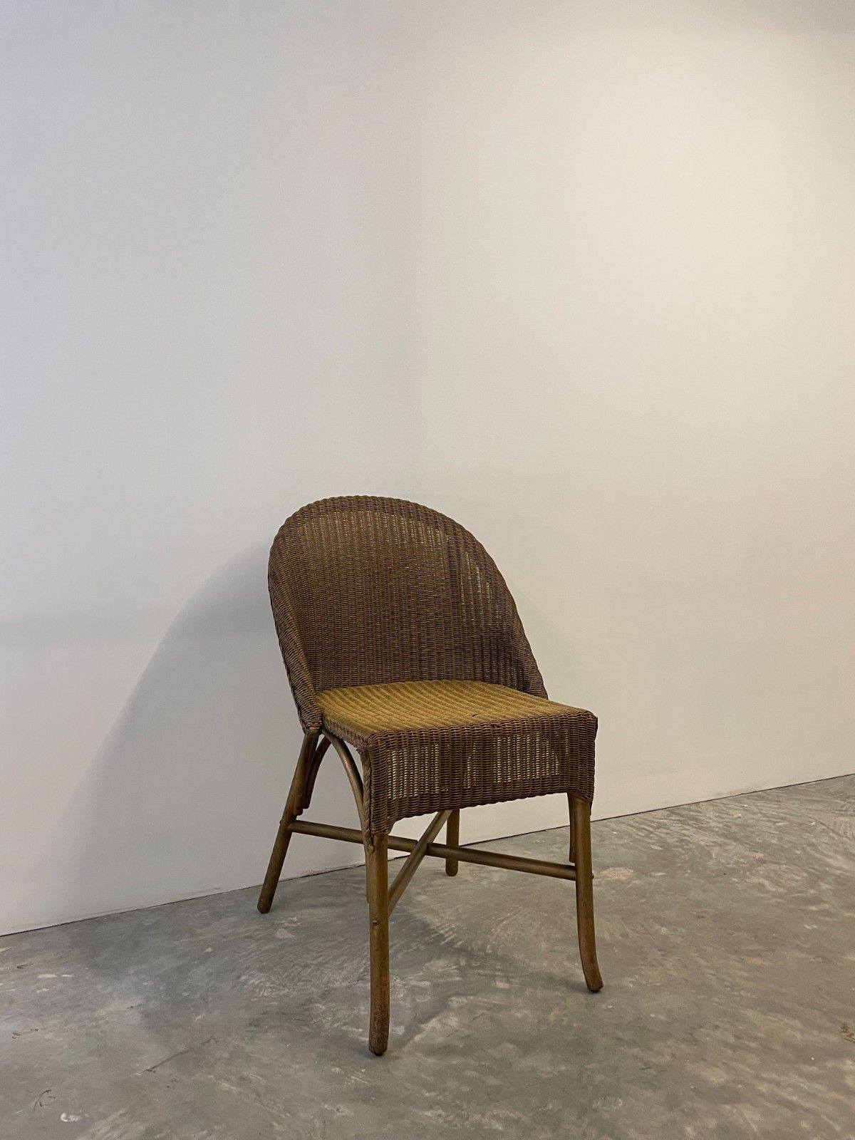 Vintage Circa 1930s Lloyd Loom “Lusty” Original Gold Painted Pair Of Occasional Dining Chairs photo Furniture