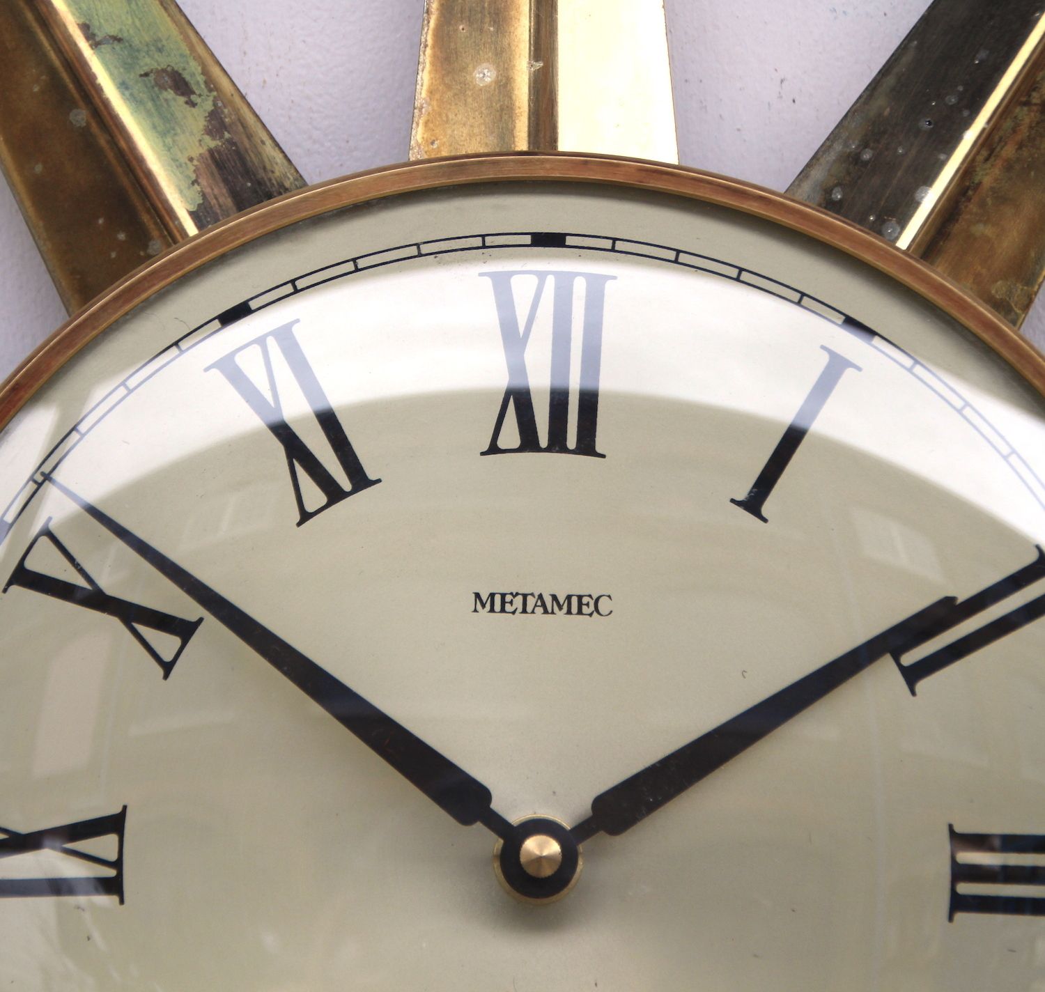 photo for sale Huge 59cm 1970s British Sunburst Vintage Wall Clock. Fully Guaranteed. London Timepiece.
