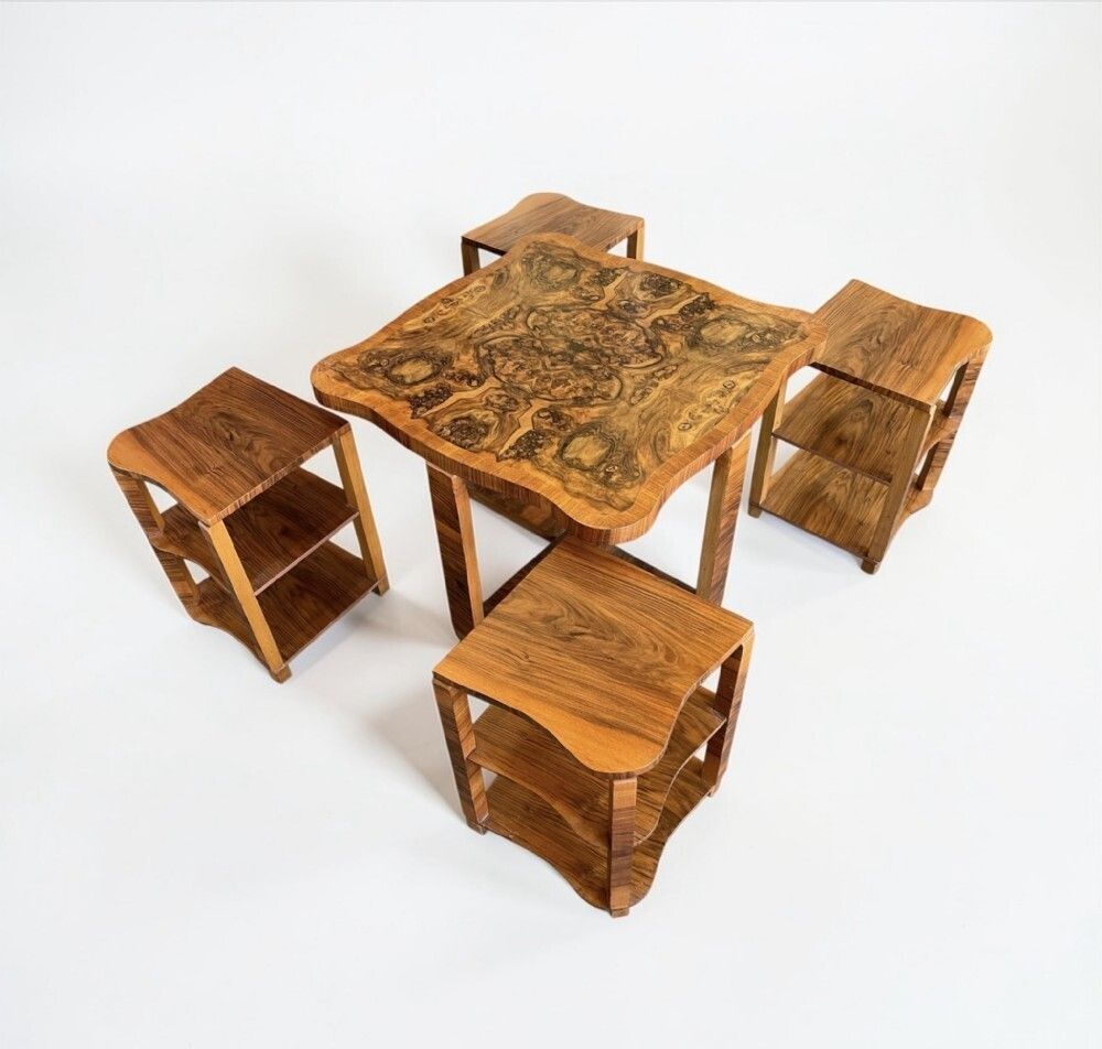 Art Deco Nest Of Five Tables By Harry And Lou Epstein photo buy