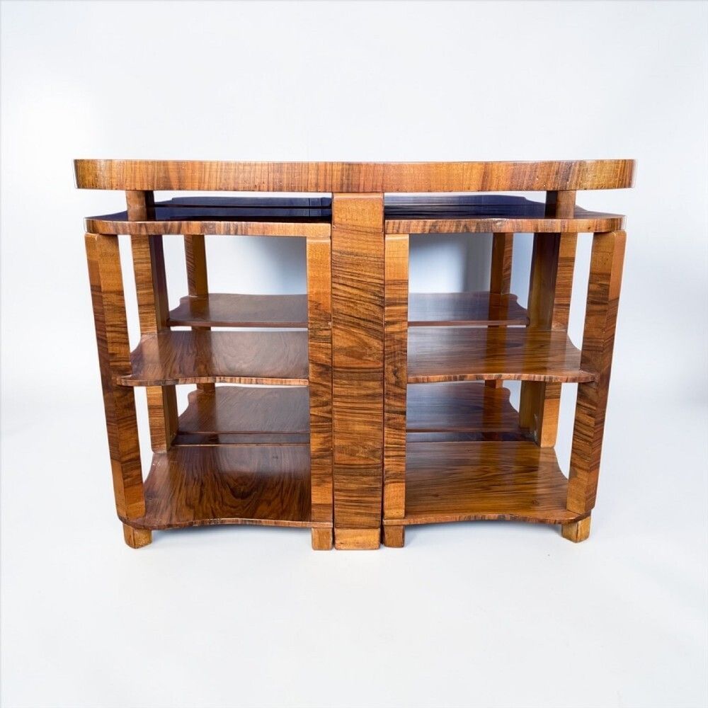 Art Deco Nest Of Five Tables By Harry And Lou Epstein photo vintage